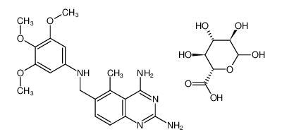 CI 898 trihydrochloride,5-Methyl-6-[[(3,4,5-trimethoxyphenyl)amino]methyl]-2,4-quinazolinediaminetrihydrochloride 82952-64-5