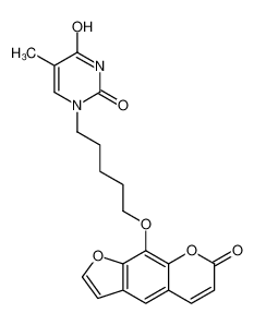 78497-52-6 5-甲基-1-[5-(7-氧代呋喃并[3,2-g]苯并吡喃-9-基)氧基戊基]嘧啶-2,4-二酮