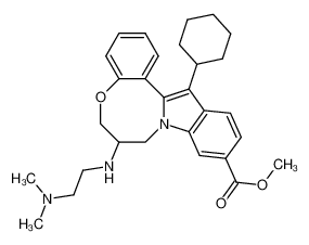 methyl 14-cyclohexyl-7-{[2-(dimethylamino)ethyl]amino}-7,8-dihydro-6H-indolo[1,2-e][1,5]benzoxazocine-11-carboxylate