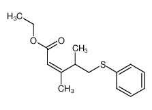 87696-64-8 ethyl (Z)-3,4-dimethyl-5-(phenylthio)pent-2-enoate