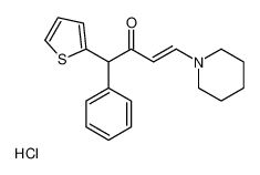 (E)-1-phenyl-4-piperidin-1-ium-1-yl-1-thiophen-2-ylbut-3-en-2-one,chloride 100482-68-6