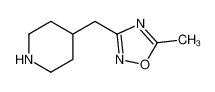 5-methyl-3-(piperidin-4-ylmethyl)-1,2,4-oxadiazole 1209727-93-4