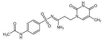 1422277-77-7 N2-(4-acetoamidobenzene-1-sulfonyl)-3-(5-methyl-2,4-dioxo-3,4-dihydropyrimidin-1(2H)-yl)propanamidine