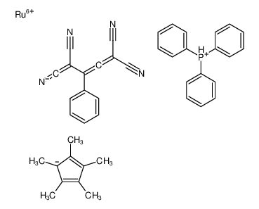 1,2,3,4,5-pentamethylcyclopenta-1,3-diene,2-phenylbuta-1,3-diene-1,1,4,4-tetracarbonitrile,ruthenium(6+),triphenylphosphanium 7224-82-0