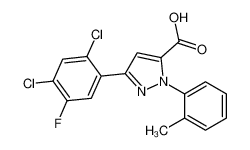 3-(2,4-Dichloro-5-fluorophenyl)-1-(2-methylphenyl)-1H-pyrazole-5- carboxylic acid 618382-95-9