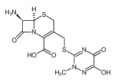 (6R-trans)-7-amino-8-oxo-3-[[(1,2,5,6-tetrahydro-2-methyl-5,6-dioxo-1,2,4-triazin-3-yl)thio]methyl]-5-thia-1-azabicyclo[4.2.0]oct-2-ene-2-carboxylic acid 58909-56-1