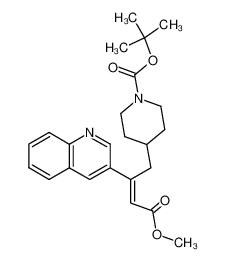 4-(3-methoxycarbonyl-2-quinolin-3-ylallyl)piperidine-1-carboxylic acid tert-butyl ester 669075-95-0