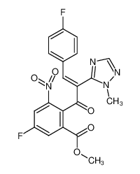 1322616-39-6 spectrum, (E)-methyl 5-fluoro-2-(3-(4-fluorophenyl)-2-(1-methyl-1H-1,2,4-triazol-5-yl)acryloyl)-3-nitrobenzoate