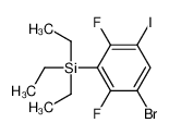 651027-10-0 structure, C12H16BrF2ISi