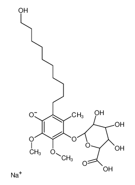 4-羟基-3-(10-羟基癸基)-5,6-二甲氧基-2-甲基苯基beta-D-葡糖苷酸单钠盐