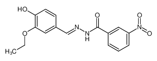 3-nitro-benzoic acid-(3-ethoxy-4-hydroxy-benzylidenehydrazide) 131537-04-7