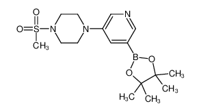 1-methylsulfonyl-4-[5-(4,4,5,5-tetramethyl-1,3,2-dioxaborolan-2-yl)pyridin-3-yl]piperazine 1201644-34-9