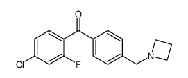 [4-(azetidin-1-ylmethyl)phenyl]-(4-chloro-2-fluorophenyl)methanone 898756-92-8
