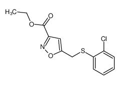 823219-92-7 ethyl 5-[(2-chlorophenyl)sulfanylmethyl]-1,2-oxazole-3-carboxylate