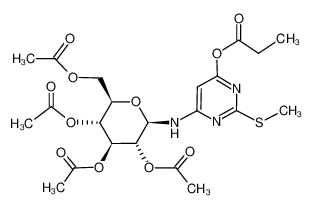 4-β-D-(2',3',4',6'-tetra-O-acetyl)glucopyranosylamino-2-methylthio-6-O-propionylpyrimidine