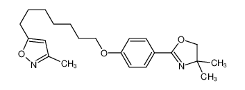 98054-14-9 5-[7-[4-(4,4-dimethyl-5H-1,3-oxazol-2-yl)phenoxy]heptyl]-3-methyl-1,2-oxazole