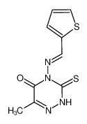 6-methyl-4-[thiophene-2-yl-methylene-amino]-3-thioxo-[1,2,4]-triazin-3,4-dihydro(2H)-5-one 292053-22-6