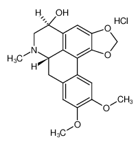 72203-90-8 (7aS)-10,11-dimethoxy-7-methyl-6,7,7a,8-tetrahydro-5H-benzo[g][1,3]dioxolo[4',5':4,5]benzo[1,2,3-de]quinolin-5c-ol, hydrochloride