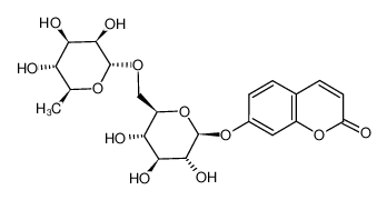 7-[[6-O-(6-deoxy-α-L-mannopyranosyl)-β-D-glucopyranosyl]oxy]-2H-1-benzopyran-2-one 135064-04-9