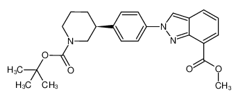 methyl 2-{4-[(3S)-1-(tert-butoxycarbonyl)piperidin-3-yl]-phenyl}-2H-indazole-7-carboxylate 1196713-67-3