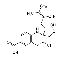 3-氯-2-(3,4-二甲基戊-3-烯基)-2-(甲氧基甲基)-3,4-二氢-1H-喹啉-6-羧酸