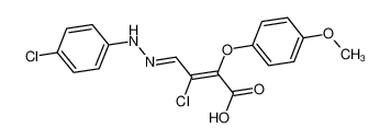 3-chloro-4-[(4-chlorophenyl)hydrazinylidene]-2-(4-methoxyphenoxy)but-2-enoic acid 220088-44-8