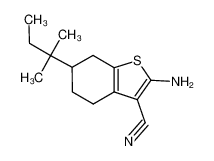 2-Amino-6-(1,1-dimethylpropyl)-4,5,6,7-tetrahydro-1-benzothiophene-3-carbonitrile 329222-98-2