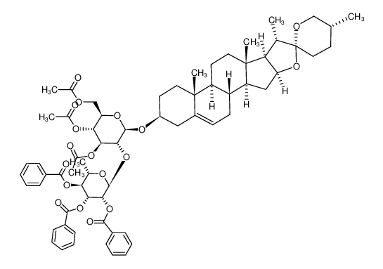 573700-76-2 spectrum, diosgenyl 2,3,4-tri-O-benzoyl-α-L-rhamnopyranosyl-(1->2)-3,4,6-tri-O-acetyl-β-D-glucopyranoside