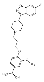 (S)-(-)-1-(4-{3-[4-(6-fluoro-benzo[d]isoxazol-3-yl)-piperidin-1-yl]-propoxy}-3-methoxy-phenyl)-ethanol 501373-88-2