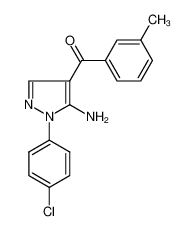 (5-AMINO-1-(4-CHLOROPHENYL)-1H-PYRAZOL-4-YL)(M-TOLYL)METHANONE 618091-36-4