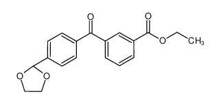 乙基3-[4-(1,3-二氧戊环-2-基)苯甲酰基]苯甲酸酯