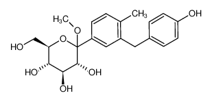 912917-84-1 (3R,4S,5S,6R)-2-(3-(4-hydroxybenzyl)-4-methylphenyl)-6-(hydroxymethyl)-2-methoxytetrahydro-2H-pyran-3,4,5-triol