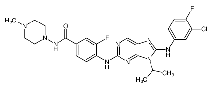 1350544-67-0 structure, C26H28ClF2N9O