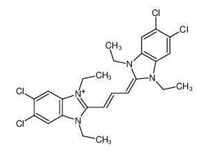 21527-78-6 structure, C25H27Cl4N4+