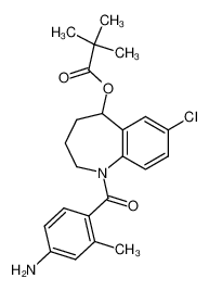 863762-24-7 2,2-dimethylpropionic acid 7-chloro-1-(4-amino-2-methylbenzoyl)-2,3,4,5-tetrahydro-1H-benzo[b]azepin-5-yl ester
