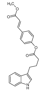 [4-(3-methoxy-3-oxoprop-1-enyl)phenyl] 4-(1H-indol-3-yl)butanoate 124433-72-3