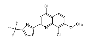 4,8-dichloro-2-(4-trifluoromethyl-thiazol-2-yl)-7-methoxy-quinoline 1237745-91-3