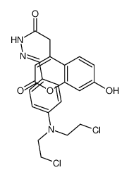 N-[(E)-[4-[bis(2-chloroethyl)amino]phenyl]methylideneamino]-2-(7-hydroxy-2-oxochromen-4-yl)acetamide 14522-20-4