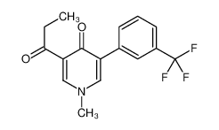 1-methyl-3-propanoyl-5-[3-(trifluoromethyl)phenyl]pyridin-4-one 82129-63-3