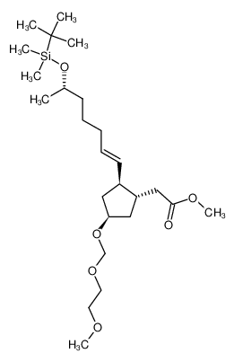 65756-12-9 methyl 2-((1S,2R,4R)-2-((S,E)-6-((tert-butyldimethylsilyl)oxy)hept-1-en-1-yl)-4-((2-methoxyethoxy)methoxy)cyclopentyl)acetate