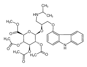 117374-83-1 spectrum, methyl (S-(-)-1-(carbazol-4-yloxy)-3-isopropylaminoprop-2-yl-2,3,4-tri-O-acetyl-β-D-glucopyranosid)uronate