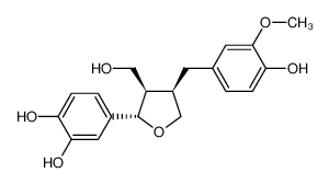 4-[4-[(4-hydroxy-3-methoxyphenyl)methyl]-3-(hydroxymethyl)oxolan-2-yl]benzene-1,2-diol 40951-69-7