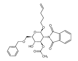 182003-05-0 pent-4-enyl 3-O-acetyl-6-O-benzyl-2-deoxy-2-phthalimido-β-D-glucopyranoside