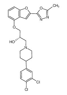 (S)-1-(4-(3,4-dichlorophenyl)piperidino)-3-(2-(5-methyl-1,3,4-oxadiazol-2-yl)benzo(b)furan-4-yloxy)-2-propanol