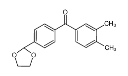 (3,4-dimethylphenyl)-[4-(1,3-dioxolan-2-yl)phenyl]methanone 898760-28-6