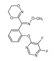 3-{1-[2-(4,5-difluoropyrimid-6-yloxy)-phenyl]-1-(methoximino)-methyl}-5,6-dihydro-1,4,2-dioxazine 193741-67-2