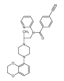 4-cyano-N-[(2R)-2-[4-(2,3-dihydro-1,4-benzodioxin-5-yl)piperazin-1-yl]propyl]-N-pyridin-2-ylbenzamide 434283-16-6