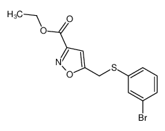 823219-95-0 ethyl 5-[(3-bromophenyl)sulfanylmethyl]-1,2-oxazole-3-carboxylate