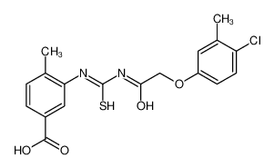 3-[[2-(4-chloro-3-methylphenoxy)acetyl]carbamothioylamino]-4-methylbenzoic acid 461397-53-5