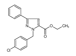 ETHYL 1-(4-CHLOROBENZYL)-3-PHENYL-1H-PYRAZOLE-5-CARBOXYLATE 618070-53-4